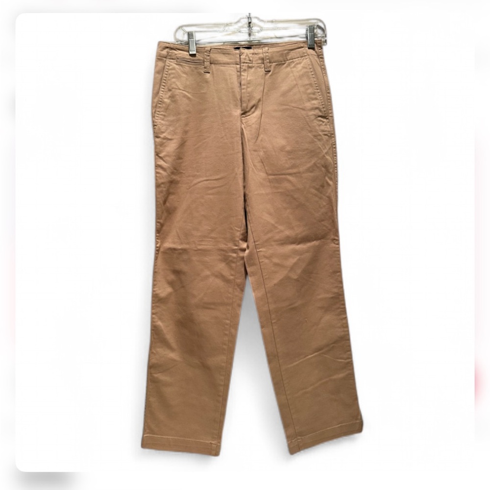 Lands End Women's Khaki Cotton Pants Sz 4 Interview Office Preppy